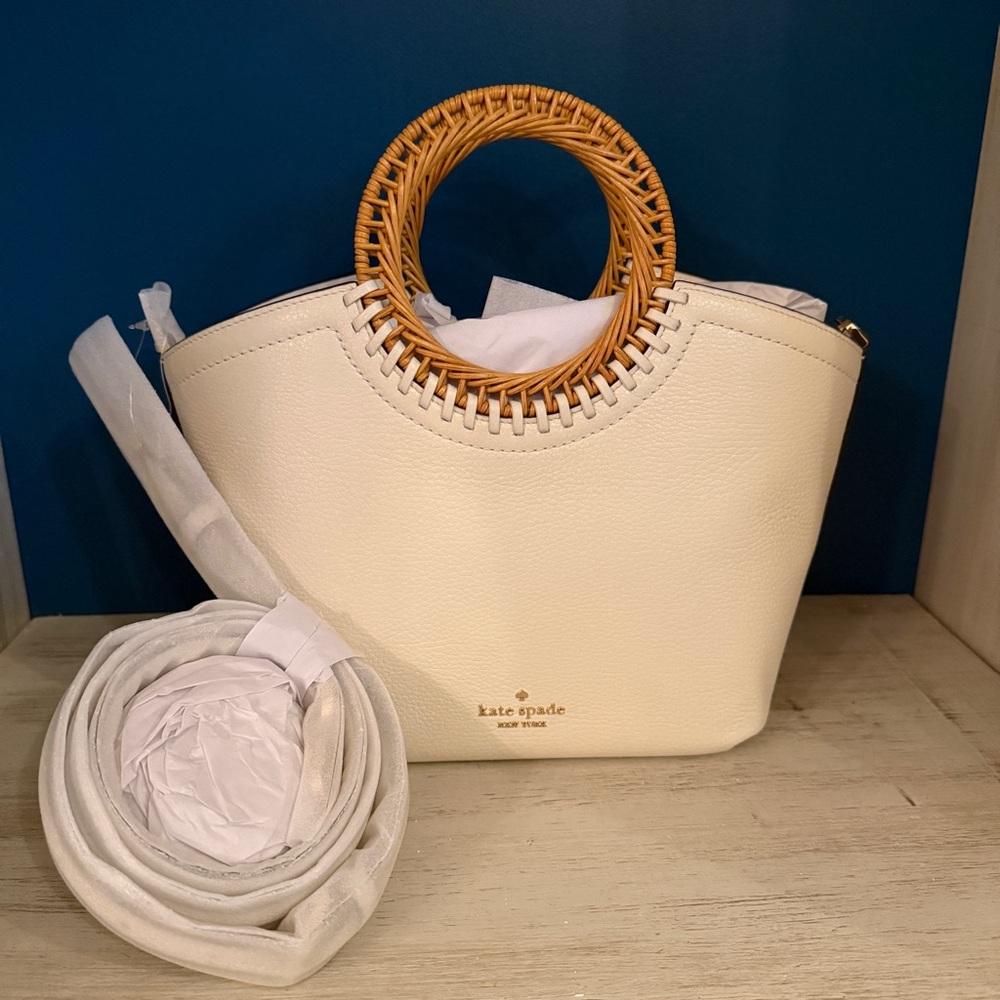 NWT Kate Spade Harbor Small Tote in Meringue – Pebbled Leather